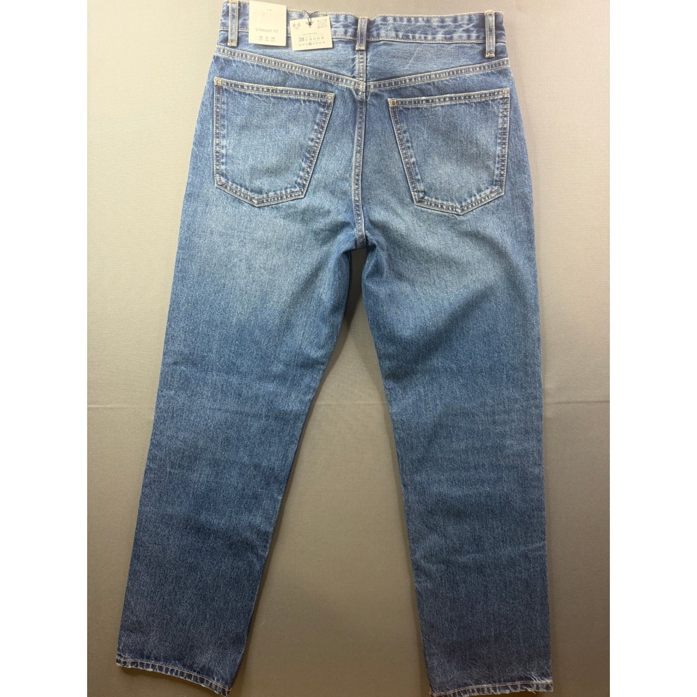 Zara Straight Fit Jeans Mens Blue Mid Rise Regular Length 32x32
